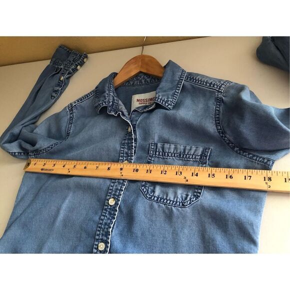 Mossimo Supply CO Denim Botton Down SZ S Made Of Lyocell - Picture 6 of 10